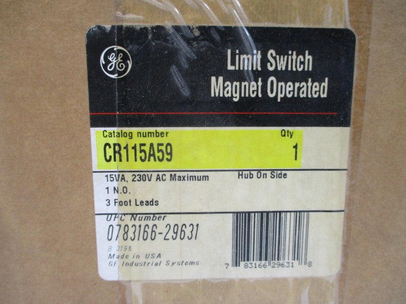 GENERAL ELECTRIC CR115A59 115/230VAC 0.75/0.27A NSMP
