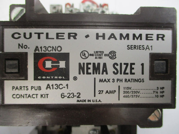 CUTLER HAMMER A13CNO SER. A1 208V 27A NSNP