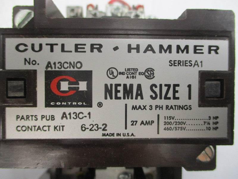 CUTLER HAMMER A13CNO SER. A1 208V 27A NSNP