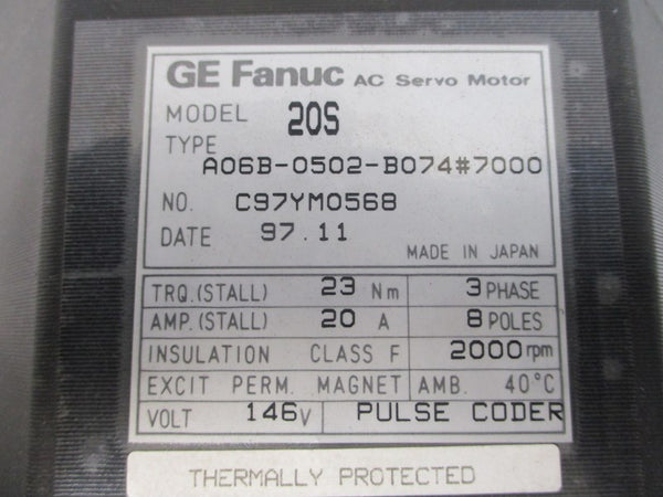 GE FANUC A06B-0502-B074#7000 146VAC 20A NSNP