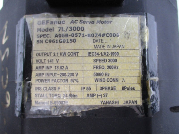 GE FANUC A06B-0571-B074#C008 141VAC 13.82A NSNP