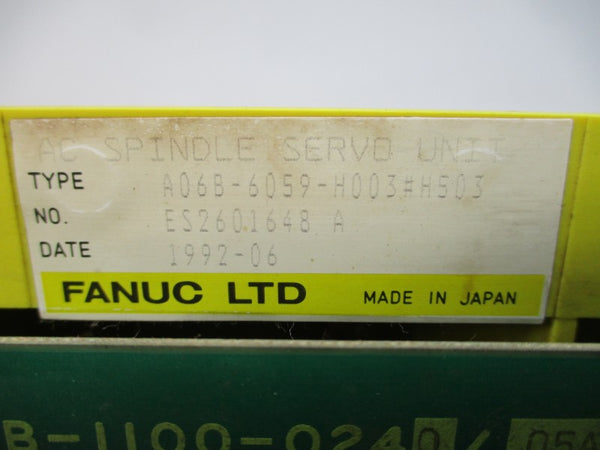 FANUC A06B-6059-H003#H503 UNMP