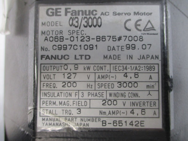 FANUC A06B-0123-B675#7008 127VAC 4.6A NSNP