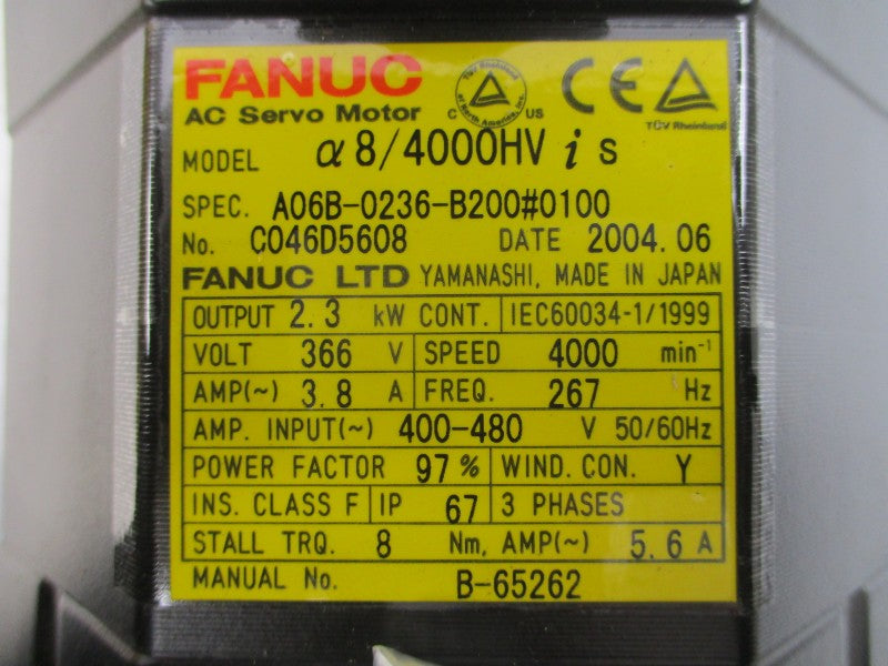 FANUC A06B-0236-B200#0100 366VAC 3.8A NSMP