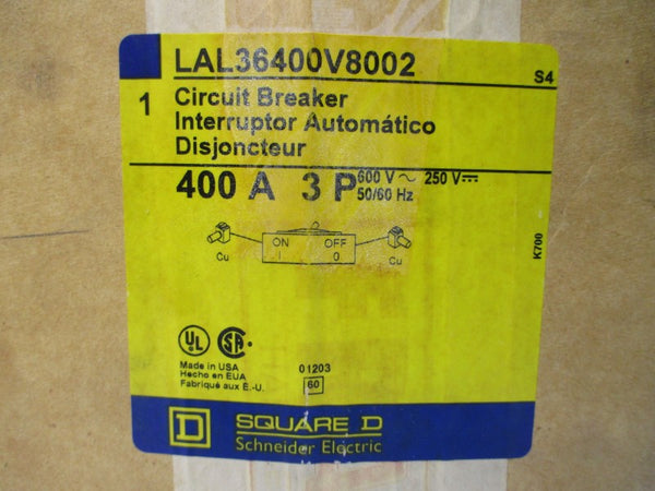 SQUARE D LAL36400V8002 SER. 4 600V 400A NSMP