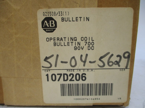 ALLEN BRADLEY 107D206 90VDC (BR/WH) NSMP