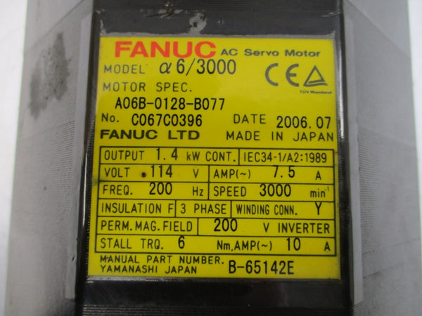 FANUC A06B-0128-B077 114VAC 7.5A NSNP