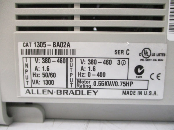 ALLEN BRADLEY 1305-BA02A SER. C F/W 7.02 380-460V 1.6A NSMP