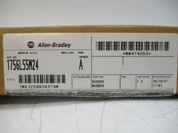 ALLEN BRADLEY 1756-L55M24 SER. A F/W 1.4 24VDC NSMP
