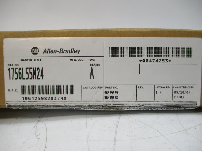 ALLEN BRADLEY 1756-L55M24 SER. A F/W 1.4 24VDC NSMP