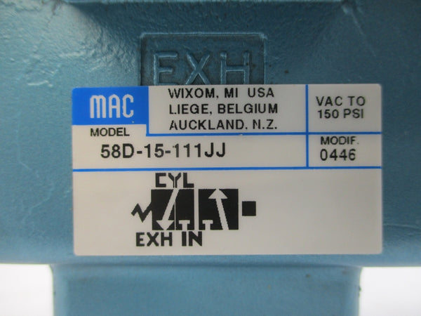 MAC 58D-15-111JJ 110/120V 25-150PSI NSNP
