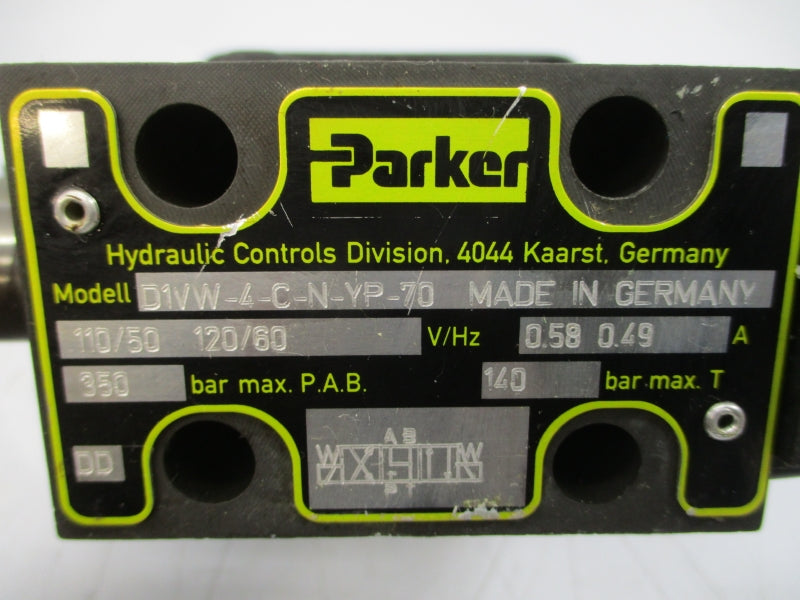 PARKER D41VW-1-C-4-N-YP-7-70 110/120V 0.58/0.49A NSNP