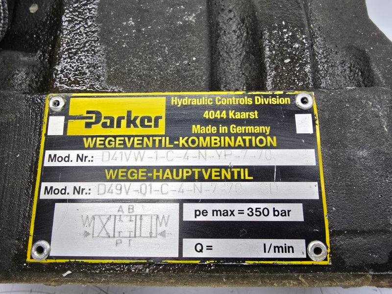 PARKER D41VW-1-C-4-N-YP-7-70 110/120V 0.58/0.49A NSNP
