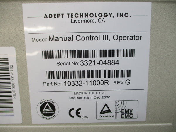 ADEPT TECHNOLOGY 10332-11000R REV. G NSNP