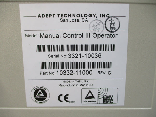 ADEPT TECHNOLOGY 10332-11000 REV. G NSNP