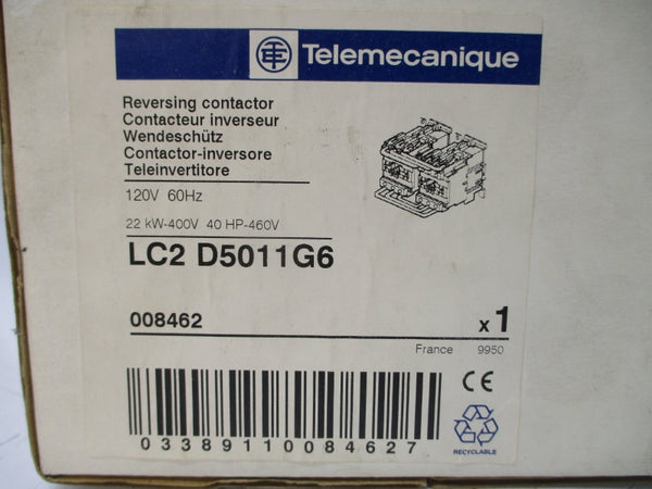 TELEMECANIQUE LC2D5011G6 120V 80A NSMP