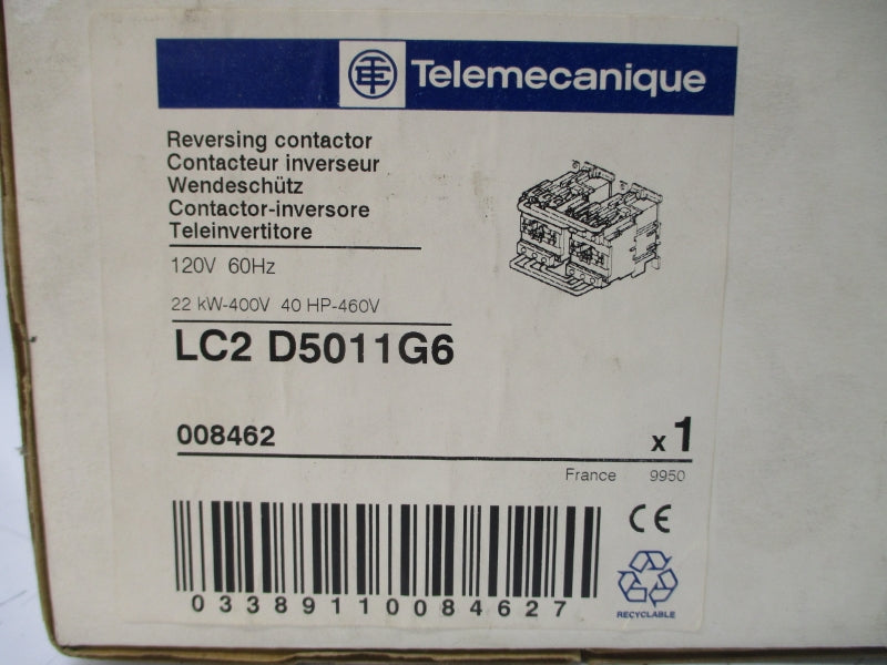 TELEMECANIQUE LC2D5011G6 120V 80A NSMP