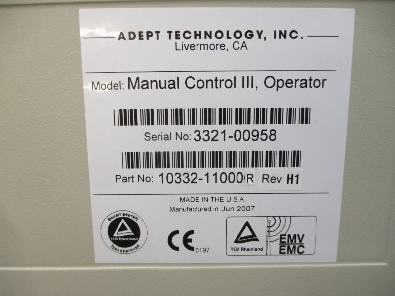 ADEPT TECHNOLOGY 10332-11000R REV. H1 NSNP