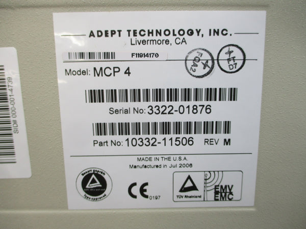 ADEPT TECHNOLOGY 10332-11506 MCP4 REV. M NSNP