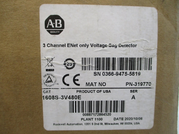 ALLEN BRADLEY 1608S-3V480E SER. A 100-480V NSMP