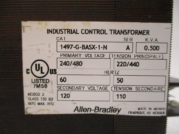 ALLEN BRADLEY 1497-G-BASX-1-N SER. A 240/480V NSNP