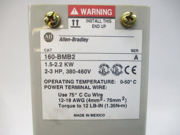 ALLEN BRADLEY 160-BMB2 SER. A 380-460V UNMP