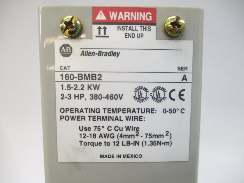 ALLEN BRADLEY 160-BMB2 SER. A 380-460V UNMP