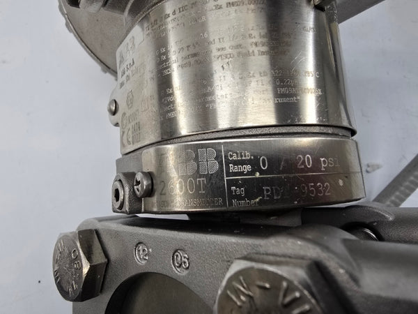 ABB 2600T 266DRHMSRRST8 EWL1B2I2C1C5H3 10.5-42VDC 0/20PSI REV. 0.1.1 NSNP