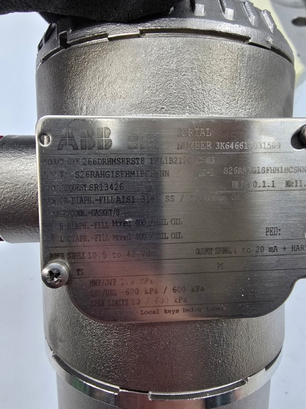 ABB 2600T 266DRHMSRRST8 EWL1B2I2C1C5H3 10.5-42VDC 0/20PSI REV. 0.1.1 NSNP