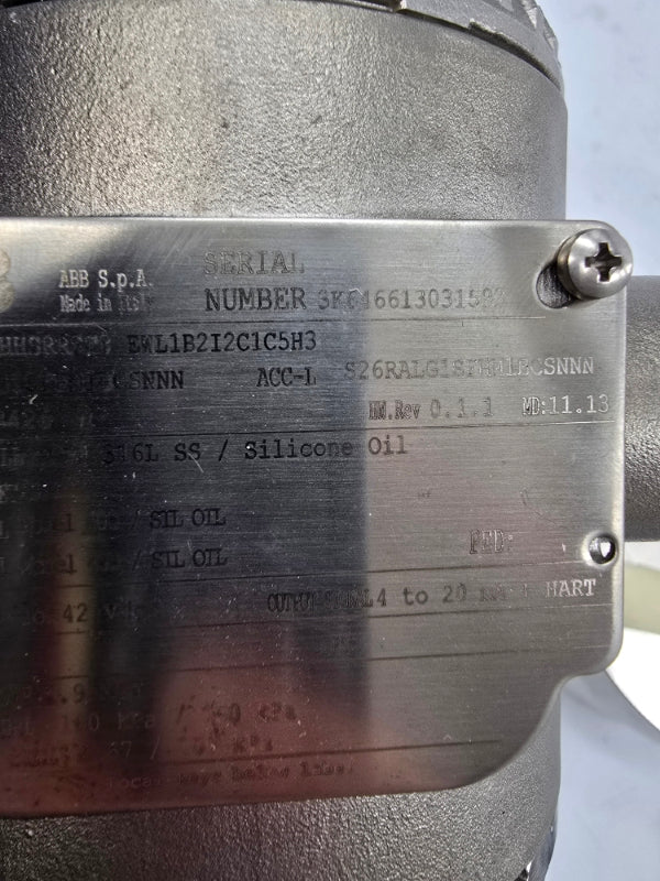 ABB 2600T 266DRHHSRRST8 EWL1B2I2C1C5H3 10.5-42VDC 0/10PSI REV. 0.1.1 NSNP