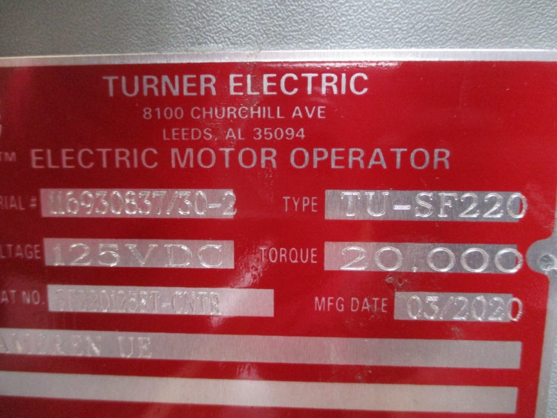 TURNER ELECTRIC TU-SF220 SF220125ST-CNTR 125VDC NSNP