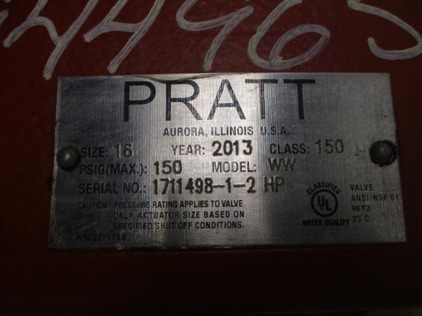 PRATT WW 2271718 SIZE 16 150PSI NSNP
