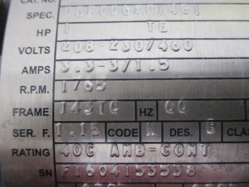 MILTON ROY MBH1018GPDCCE1SEST11NN22 208-230/460V 3.3-3/1.5A 625PSI (AS PICTURED) UNMP