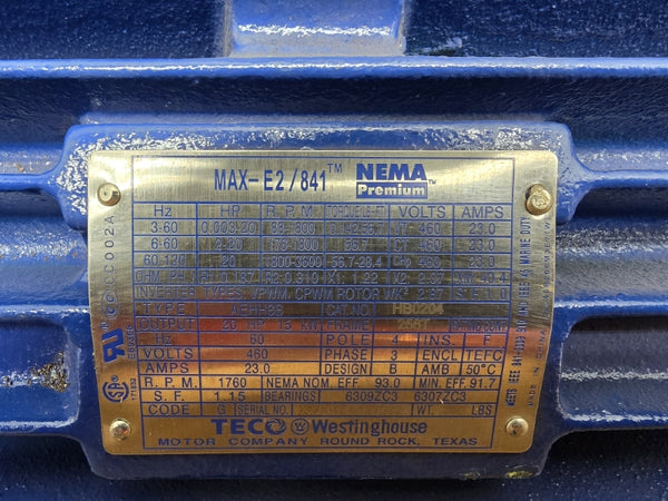 TECO WESTINGHOUSE HB0204 AEHH8B 460V 23.0A NSNP