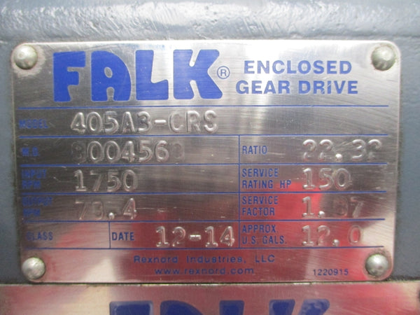 FALK 405A3-CRS GEAR DRIVE SPEED REDUCER NSNP