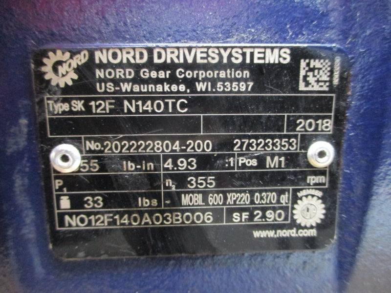 SEEPEX BN5-6L SK12FN140TC 00218ET3ESS145TCFL 208-230/460V 5.98-5.41/2.71A NSNP