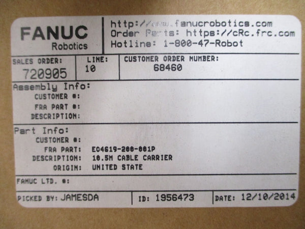 TSUBAKI FANUC E04619-200-001P 10.5M NSMP