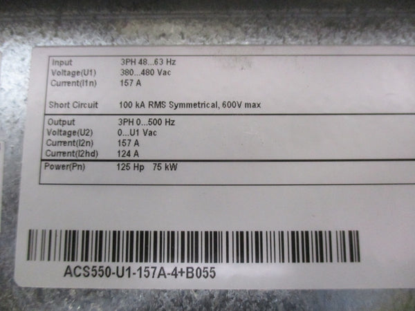 ABB ACS550-U1-157A-4+B055 380-480VAC 157A NSNP