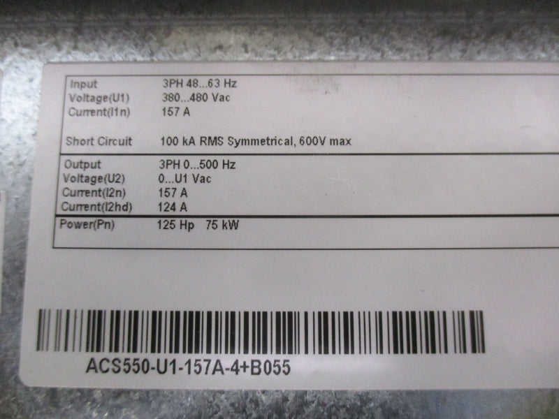 ABB ACS550-U1-157A-4+B055 380-480VAC 157A NSNP