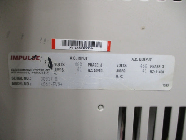 IMPULSE 4041-FVG+ CIMR-G5U4018 380-480VAC 46A UNMP