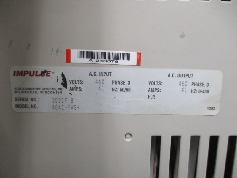 IMPULSE 4041-FVG+ CIMR-G5U4018 380-480VAC 46A UNMP