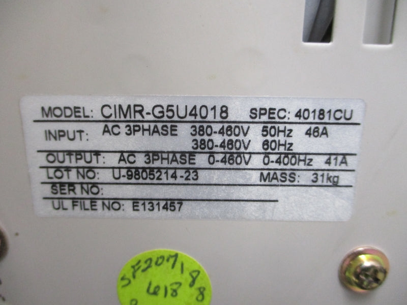 IMPULSE 4041-FVG+ CIMR-G5U4018 380-480VAC 46A UNMP