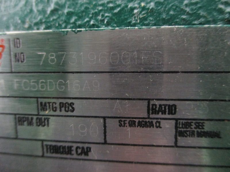 MASTER POWER TRANSMISSION 119103.00 C6T17FZ118A 7873196001FS 208-230/460V 2.3-2.4/1.2A NSNP