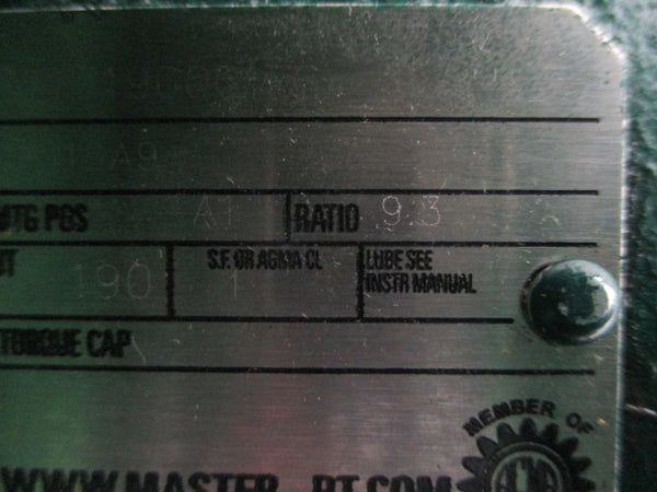 MASTER POWER TRANSMISSION 119103.00 C6T17FZ118A 7873196001FS 208-230/460V 2.3-2.4/1.2A NSNP