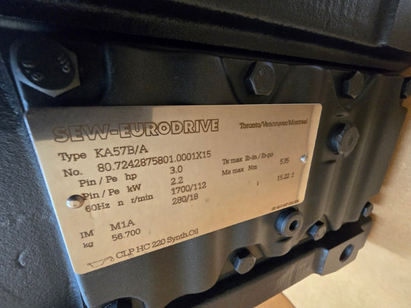 SEW-EURODRIVE KA57BDRE100L4/MM22 KA57B/A 380-500V 4.30A NSNP