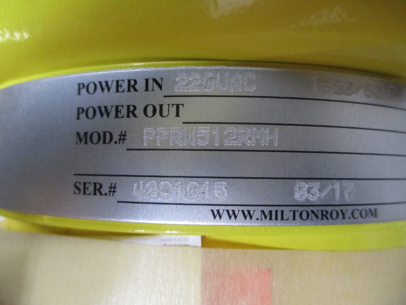 MILTON ROY MRB11R125XCPPNBNNY PPRW512RMH 220VAC 400PSI NSNP