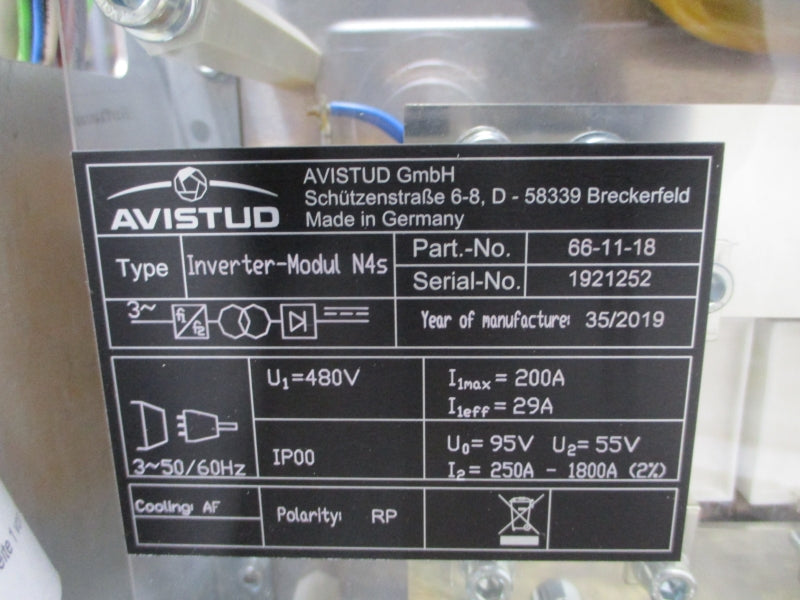 AVISTUD IVOSTUD N4S INVERTER 66-11-18 MODULN4S 480V 200A NSNP