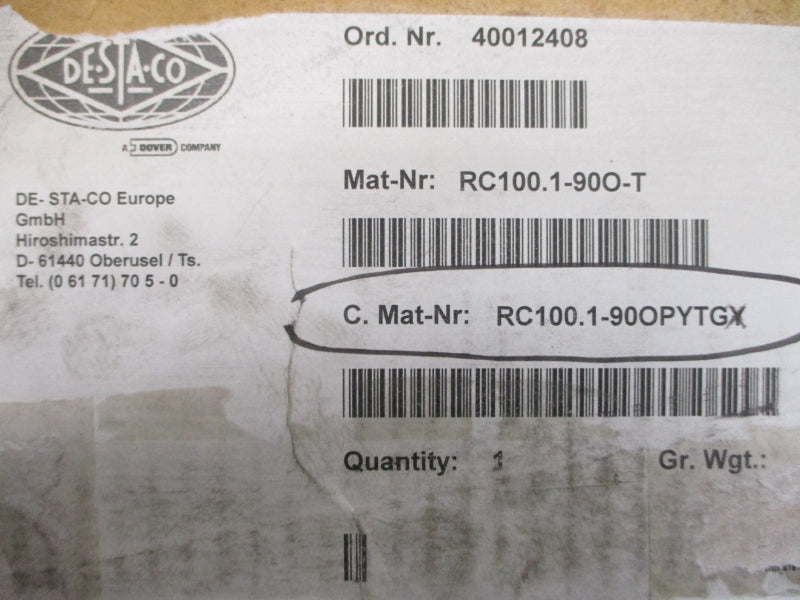 DESTACO RC100.1-90OPYTGX 30VDC NSMP