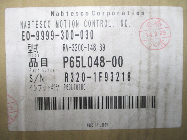 NABTESCO RV-320C-148.39 E0-9999-300-030 R320-1F93218 NSMP