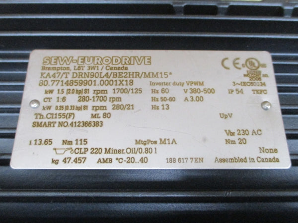 SEW-EURODRIVE KA47/TDRN90L4/BE2HR/MM15* KA47/A/T 380-500V 3.00A NSNP